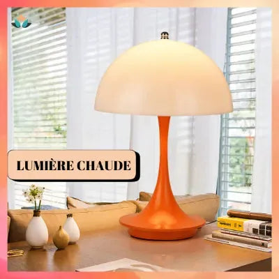 lampe-champignon-orange-lumière-chaude