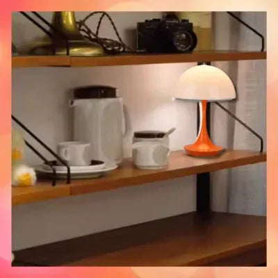 lampe-champigon-orange-décoration