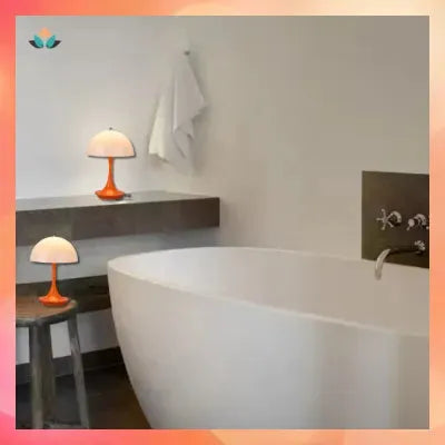 lampe-champignon-orange-détente