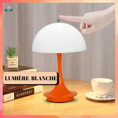 lampe-champignon-orange-tactile