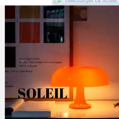 lampe-champignon-orange-lumineuse